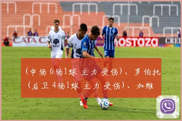 (中场 6场1球 主力 受伤)、罗伯托 (后卫 4场1球 主力 受伤)、加维 (中场 12场1球 主力 停赛)